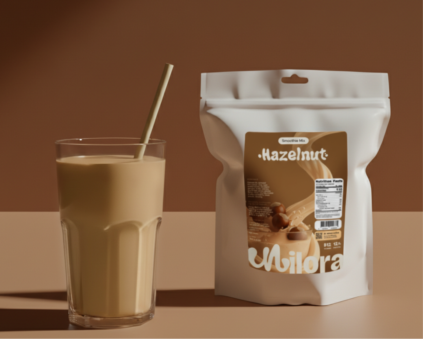 Milora Hazelnut Smoothie Mix Powder